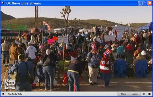 Searchlight NV Tea Party Rally at 4 hours before start