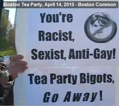 map of boston tea party. anti-tea party sign Boston